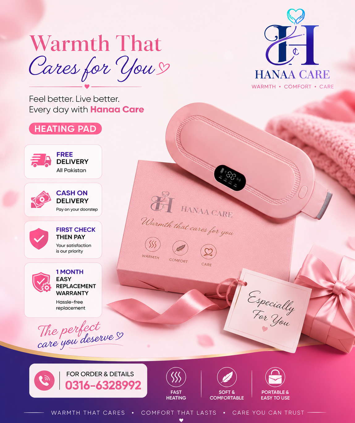 Heating & Massage Belt – Instant Period Pain Relief